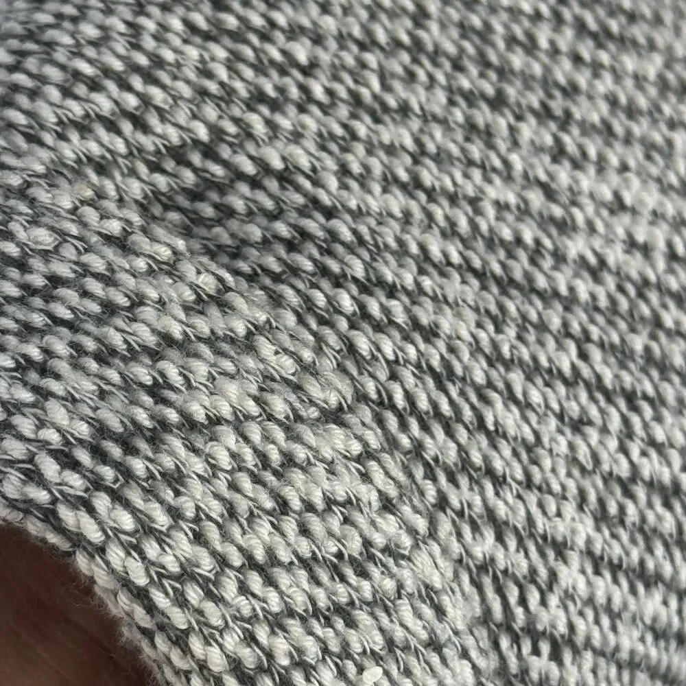 EILEEN FISHER Cardigan Medium Organic Cotton Shawl Collar Open Front Gray